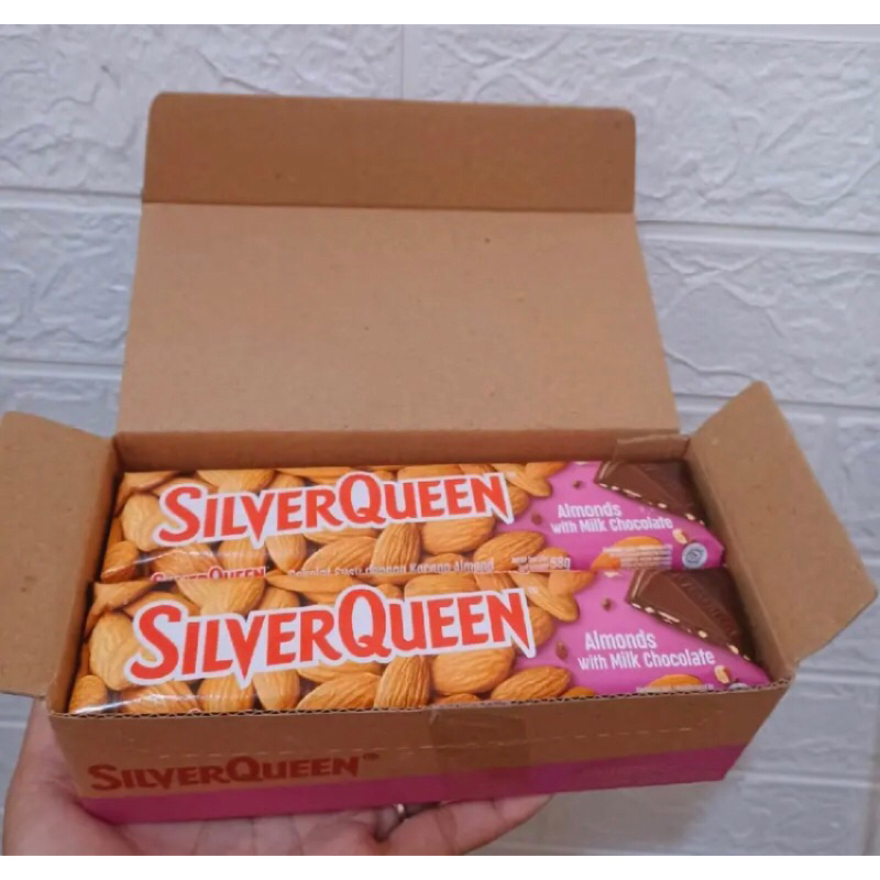 

Silverqueen Almond 58 Gr ( isi 10 Pcs )