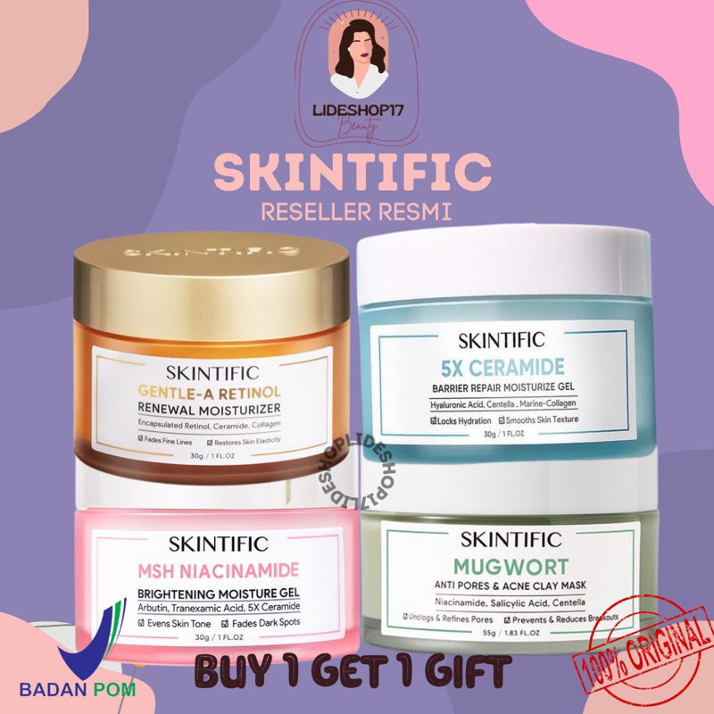 [READY] SKINTIFIC MOISTURIZER 5X Ceramide Barrier Repair Moisturizer Gel SKINTIFIC Mugwort Anti Pores &amp; Acne Clay Mask Pore Clarifying MOISTURIZER SKINTIFIC Gentle A RETINOL RENEWAL MOISTURIZER / SKINTIFIC MSH NIACINAMIDE / SKINTIFIC MUGWORT CLAY MASK