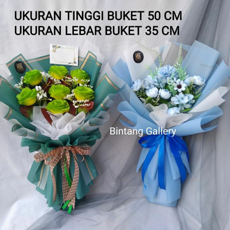 ( UK : 50*35 CM ) BUKET BUNGA ARTIFICIAL / BUKET WISUDA / BUKET LAMARAN