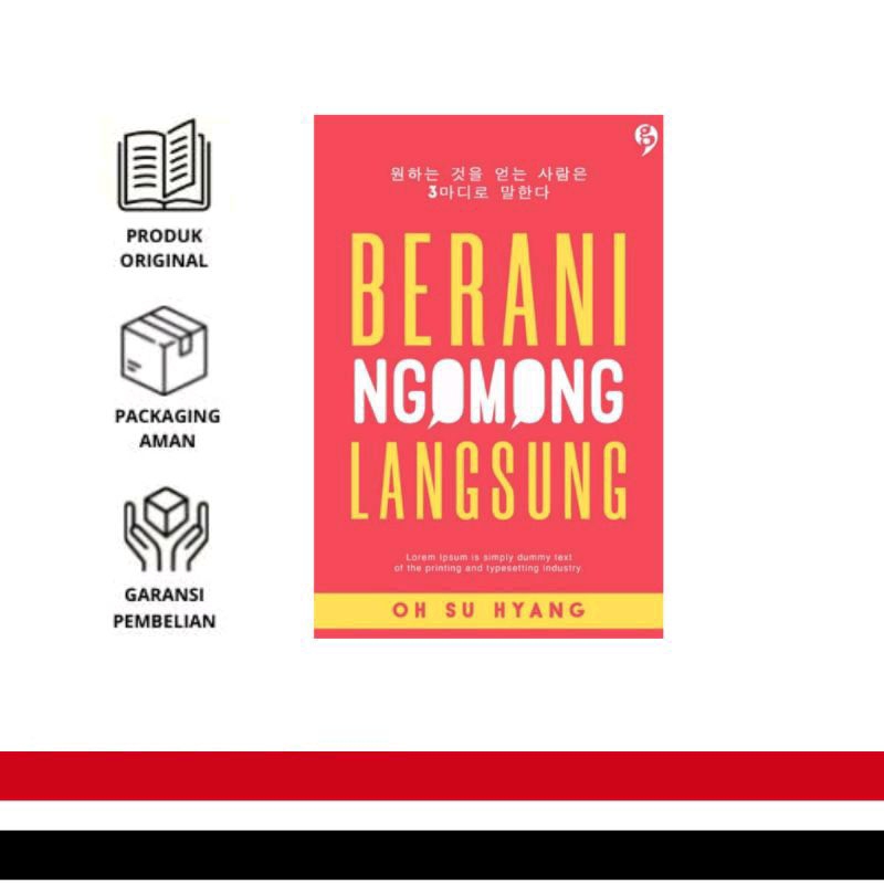 Buku Berani Ngomong Langsung - Oh Su Hyang