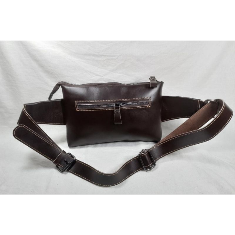 Tas Waistbag Pria Full Kulit Vrc.Leather