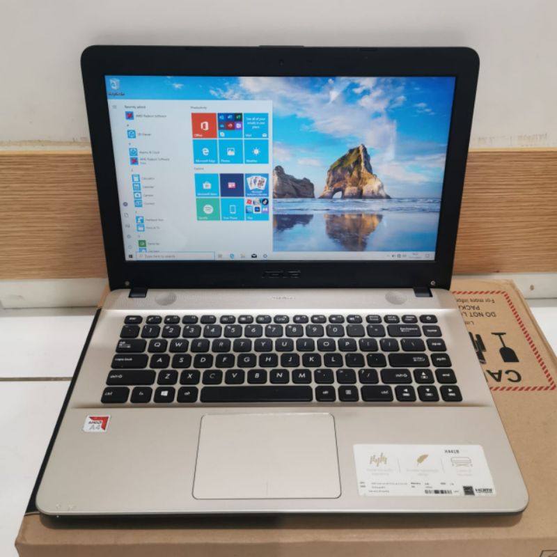 Laptop Asus X441B Amd A4-9125 Ram 4GB HDD 1TB Vga amd radeon R3 graphic layar 14 inch windows 10 mulus