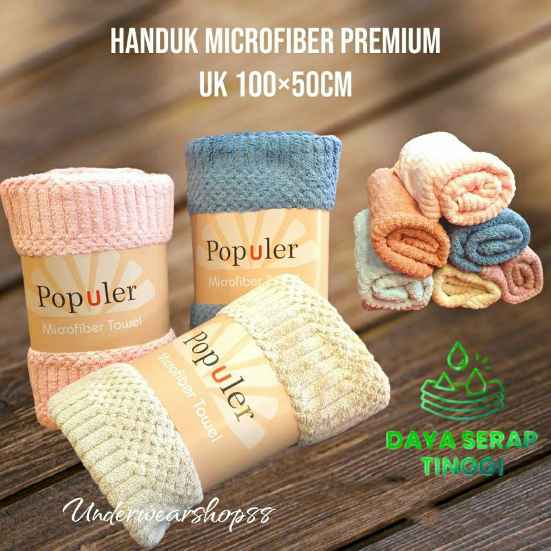 Handuk Mandi Dewasa uk 100×50cm/Handuk Dewasa  Microfiber Premium/Handuk Rambut/Handuk Daya Serap Tinggi/Handuk Bahan Lembut/Handuk Harga Grosir