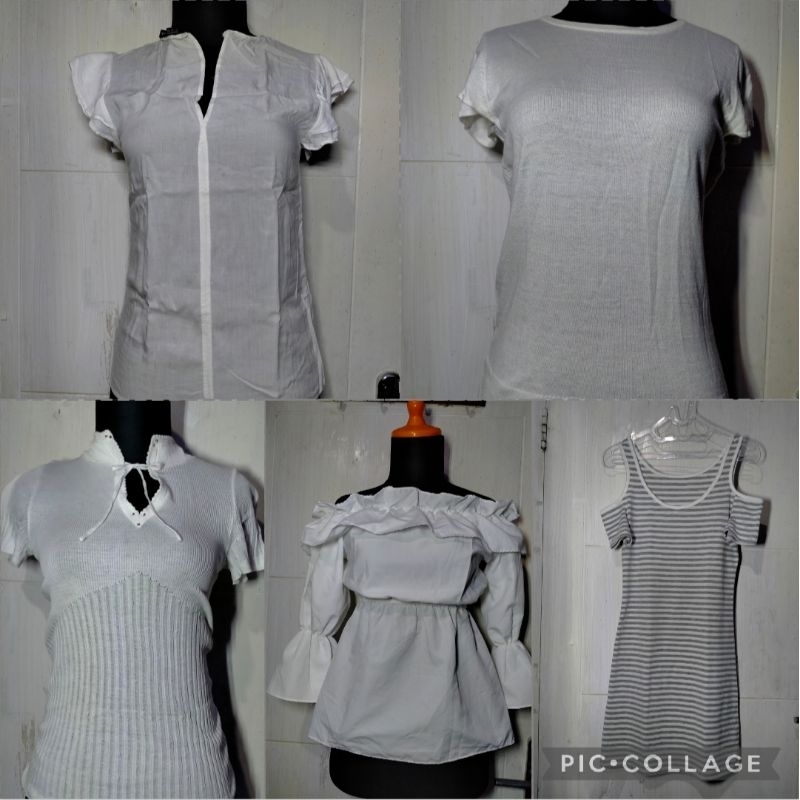baju wanita atasan putih zara