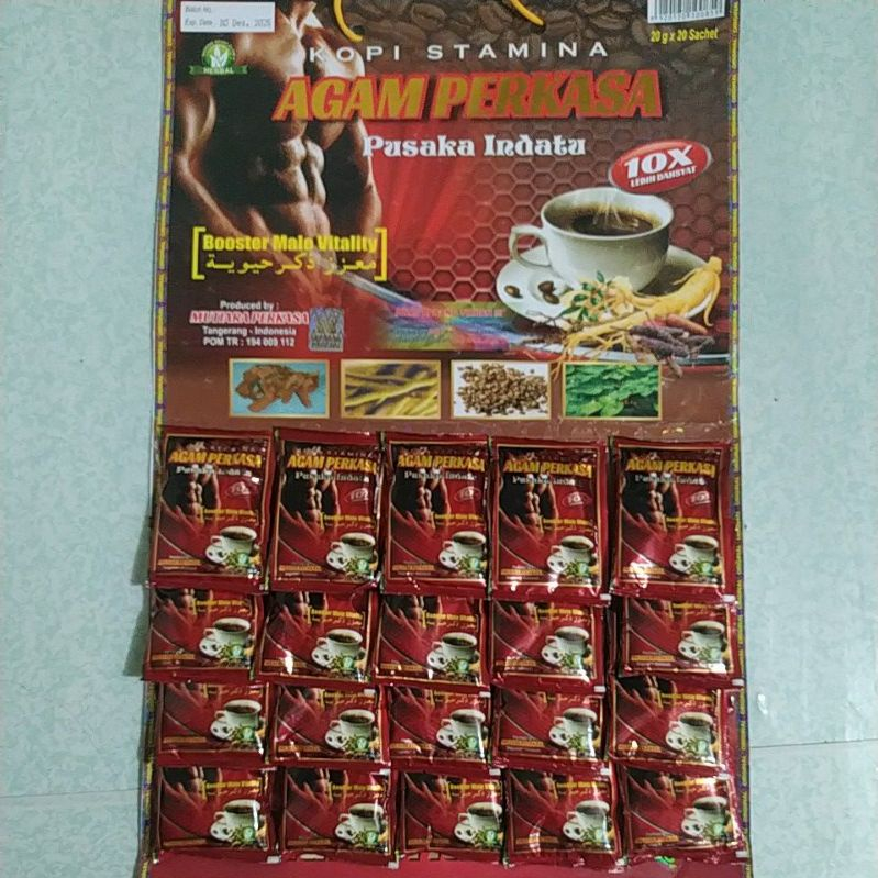 

Kopi Stamina Agam Perkasa Original 1 Hanger Isi 20 Sachet