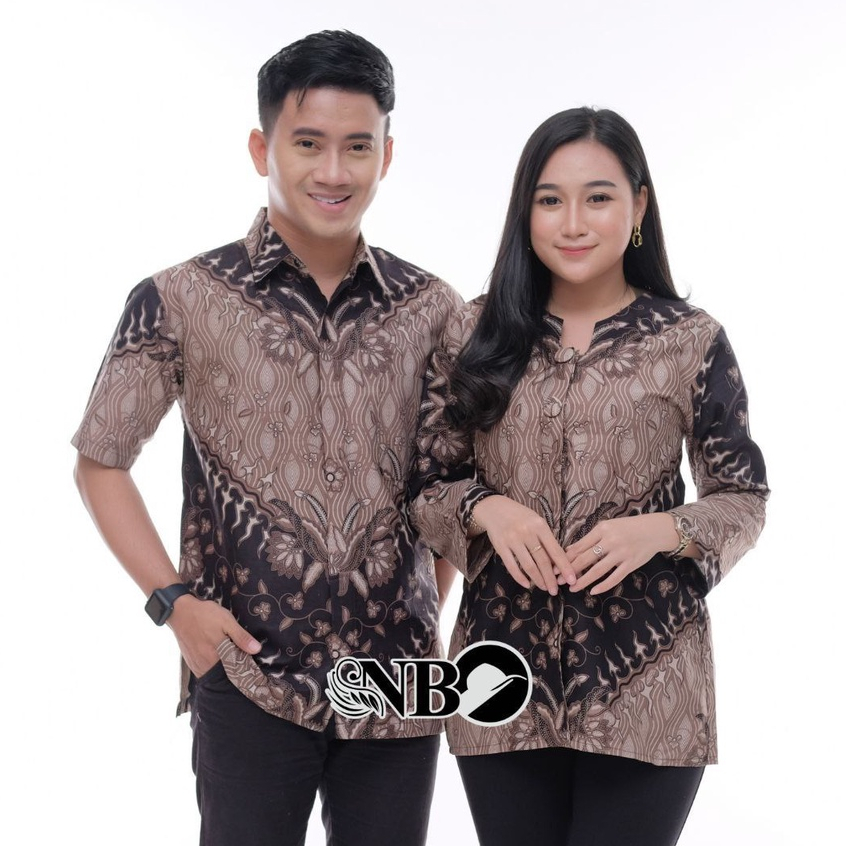 Batik Couple Modern Atasan Blouse Batik Kerja Kantor Wanita