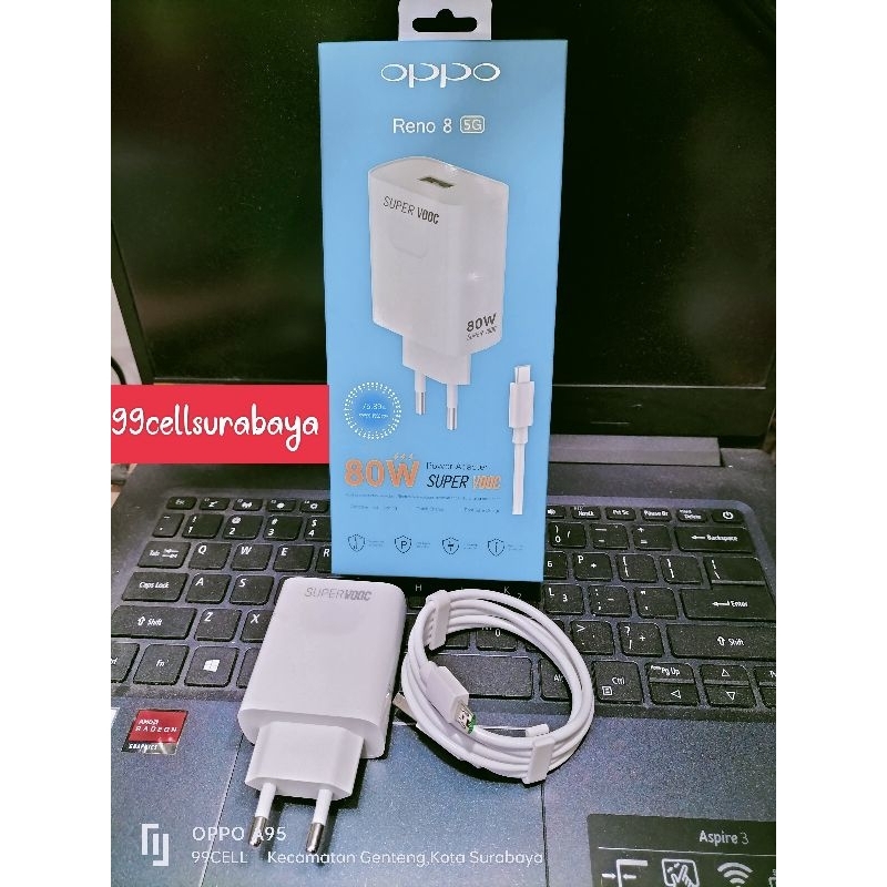 Charger oppo reno 8 5G 80Watt VOOC micro USB