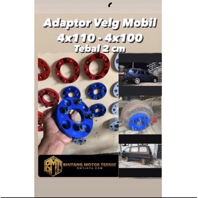 Adaptor velg 4x110 ke 4x100 buat Hijet espas zebra