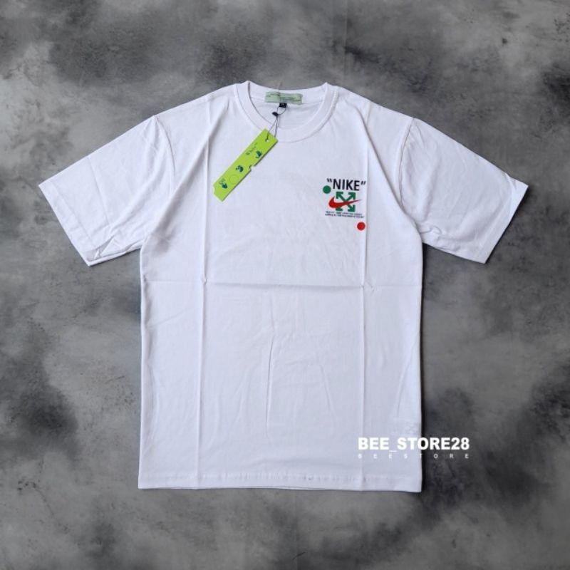 KAOS T-SHIRT OFF WHITE X NIKE FULLTAG &amp; LABEL PREMIUM