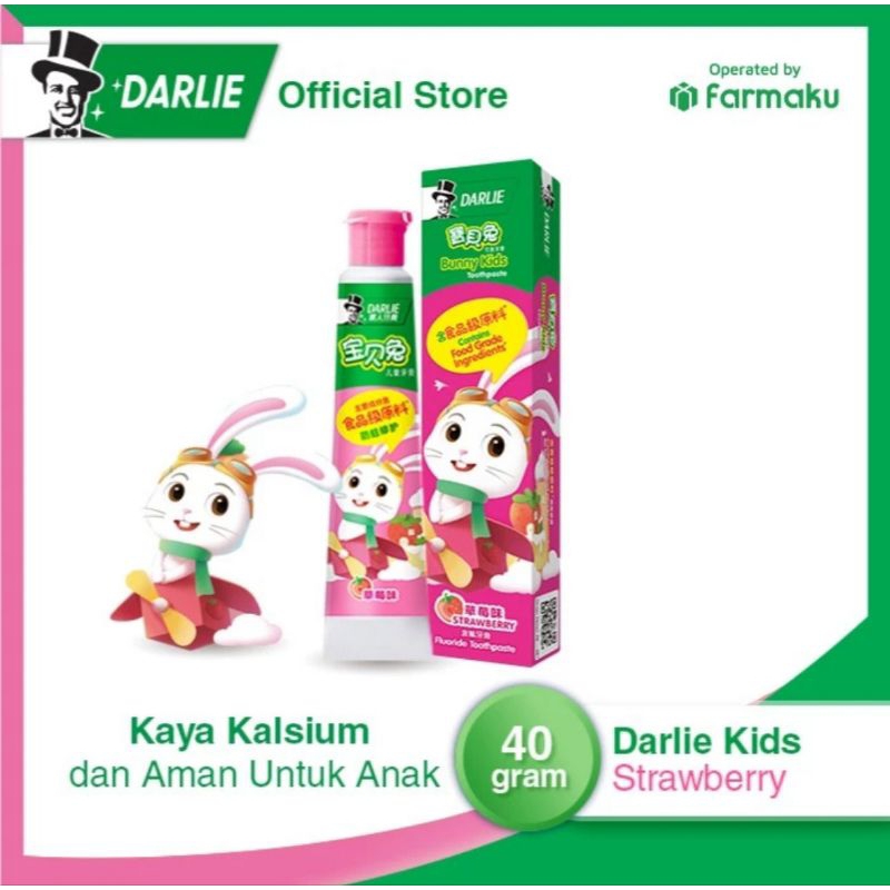 DARLIE Bunny Kids Pasta Gigi Anak Buah Apple / Orange / Strawberry 40g