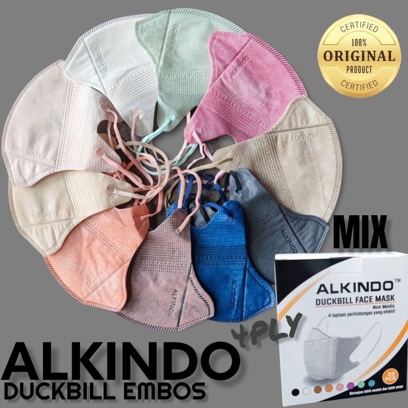 Masker Duckbill Alkindo Mix Warna Isi 50Pcs