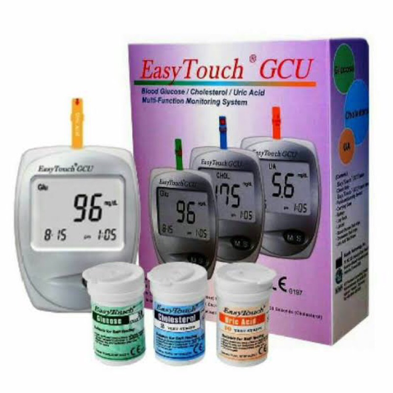 ALAT CEK DARAH EASY TOUCH GCU 3IN1 ALAT CEK GULA DARAH ALAT CEK ASAM URAT ALAT CEK KOLESTROL CHOLESTROL EASY TOUCH #AMG