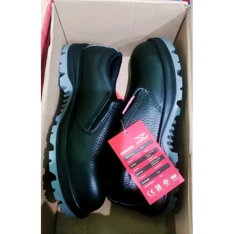 Sepatu Safety/Safety Shoes Cheetah Original Pria Laki-laki Perempuan Ujung Besi