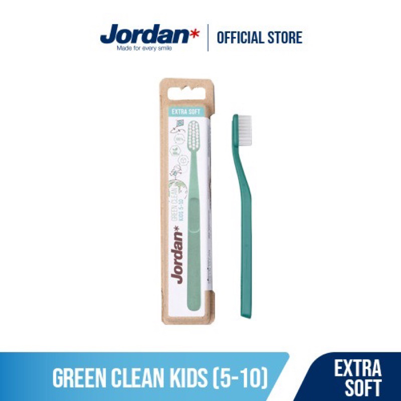 Jordan green clean extra soft 5-10 tahun - sikat gigi anak