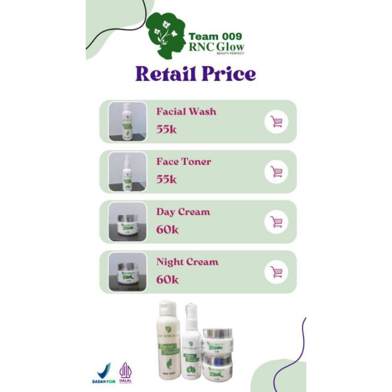 (RETAIL PRICE) RNC WBEAUTY | RNC GLOW SKINCARE BPOM AMAN BUMIL BUSUI HASIL 7-14HARI