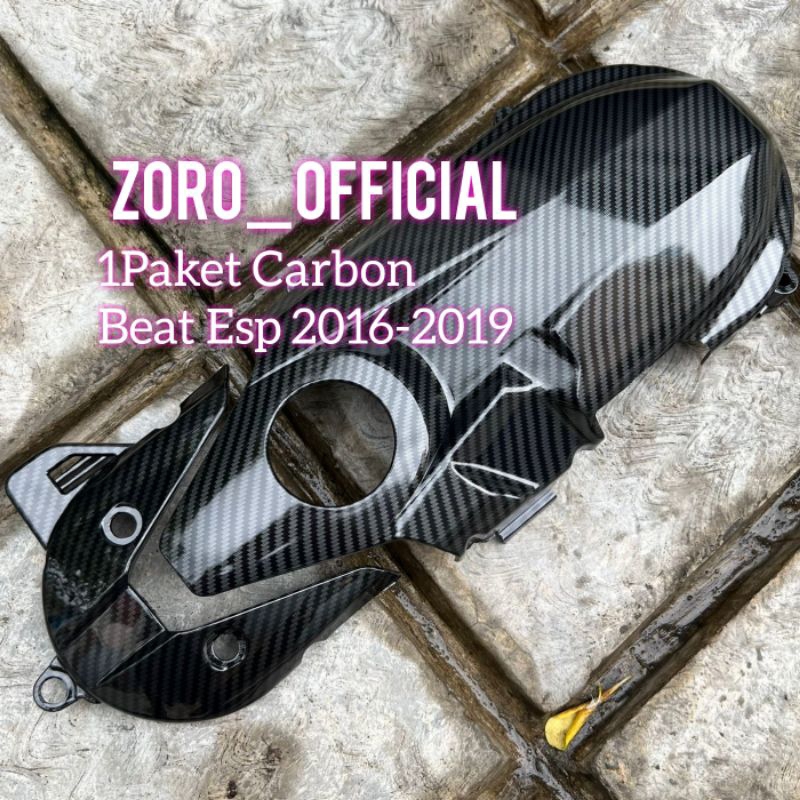 Paket Cover Carbon Tutup Cvt / Tutup Keong Cvt Beat Esp / Scoopy Esp / Beat Street / Vario110 Fi