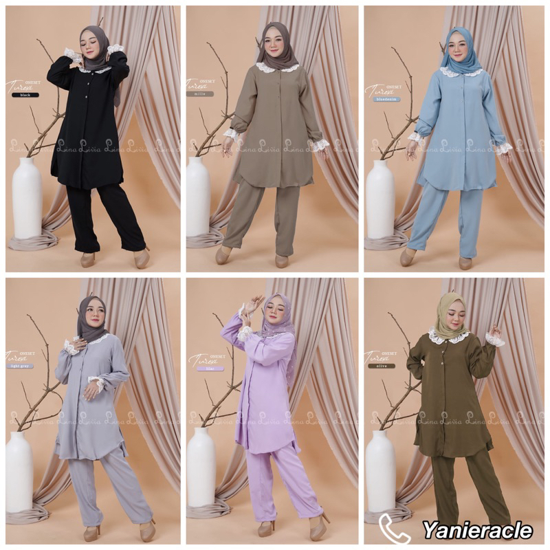 One Set Tunik Turexi Lina Livia Hijab