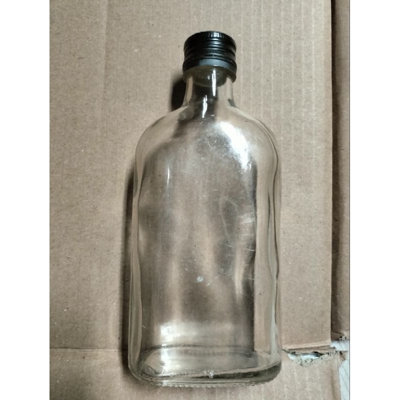botol kaca 250ml, botol 250ml, botol gepeng 250ml (rekondisi)