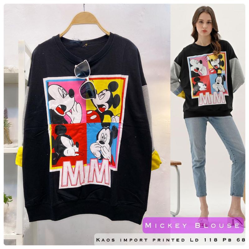 Micky blus kaos import fashion wanita modern
