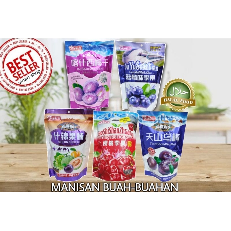 

Manisan Buah Plum 408gr/Aneka Plum Rasa Asam Manis Mix Plum Fruits