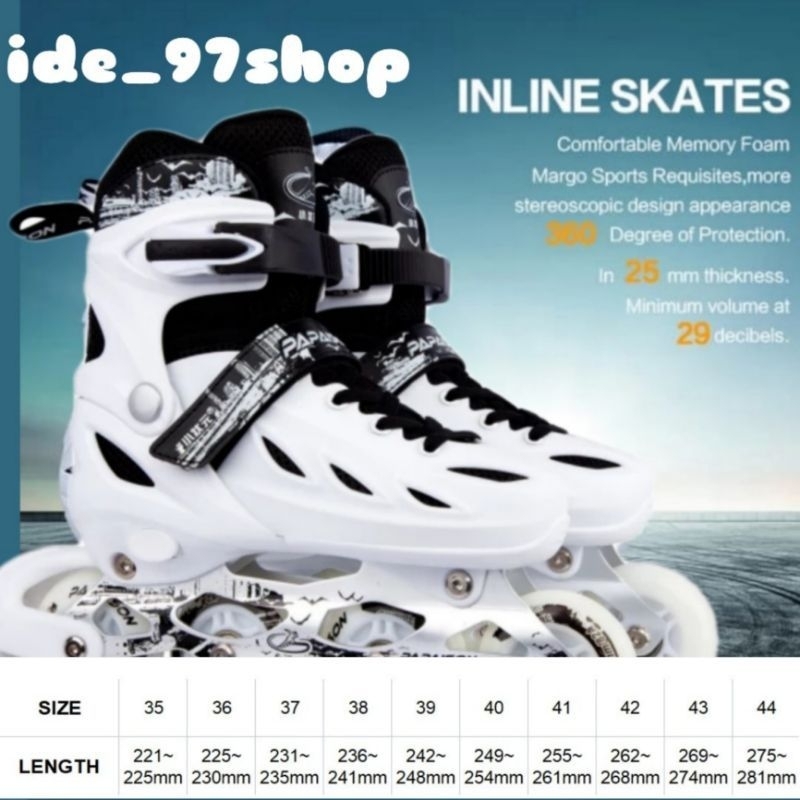 SEPATU RODA Anak &amp; Dewasa, inline skates Black &amp; White