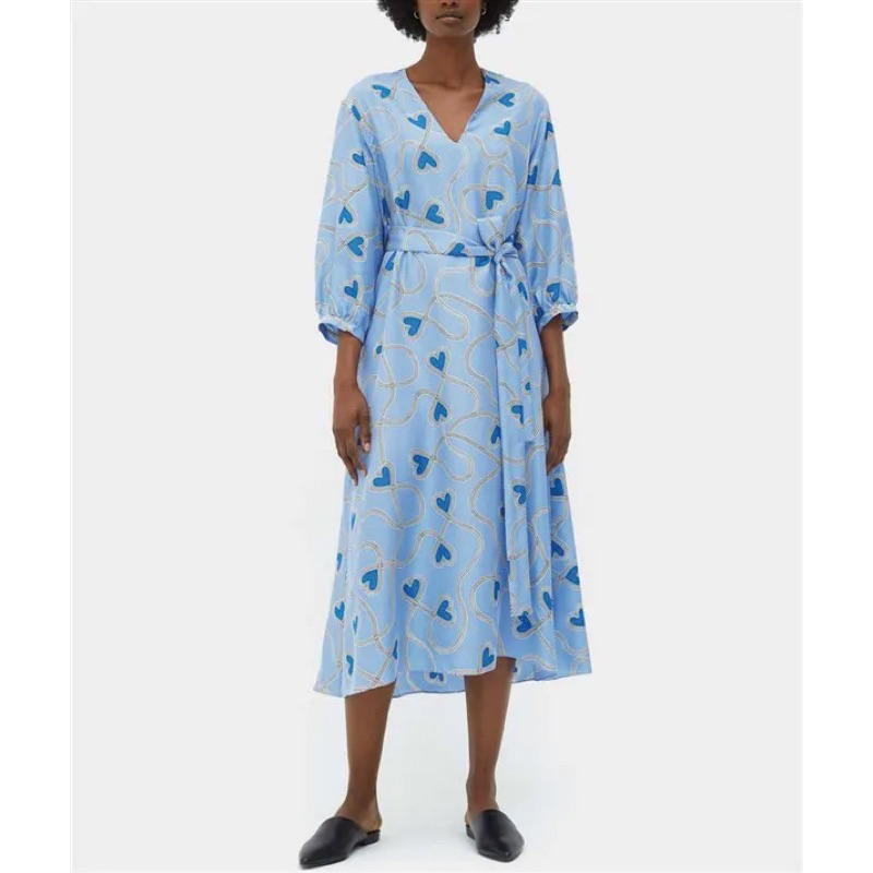 Jeecoll Blue Heart Dress Import Dress Premium