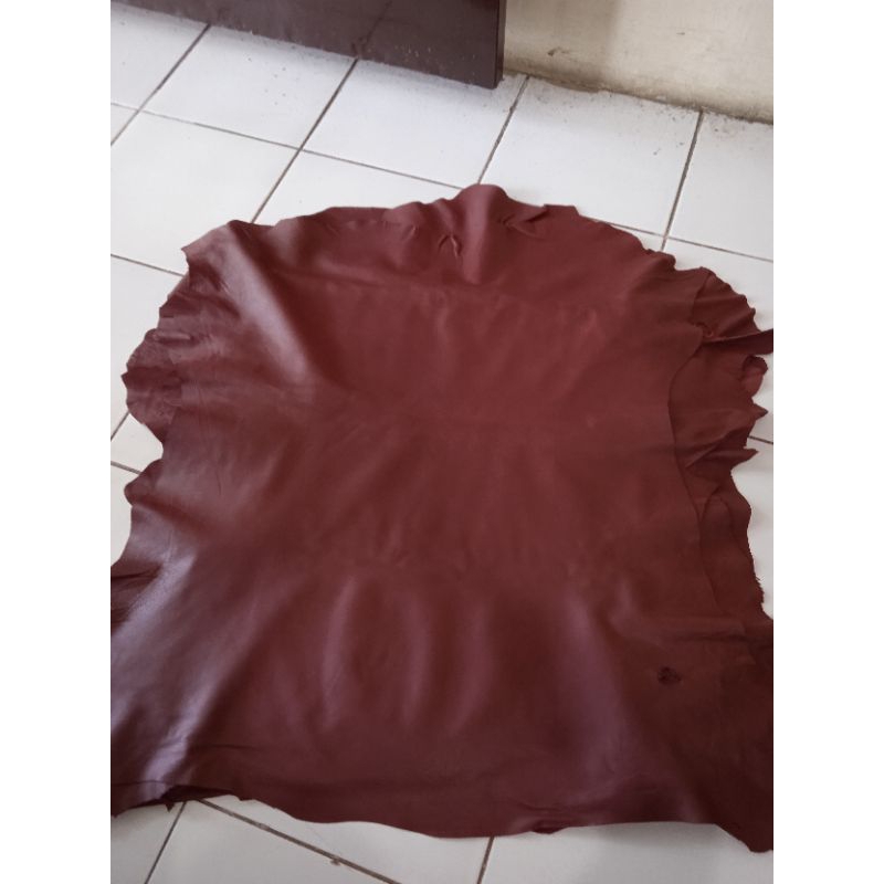 kulit domba lembaran warna maron tipis