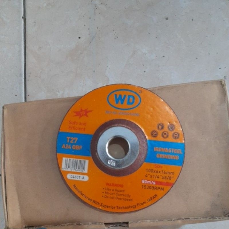 batu gerinda poles wd 4 inch tebal / mata gerinda poles wd 4 inch tebal