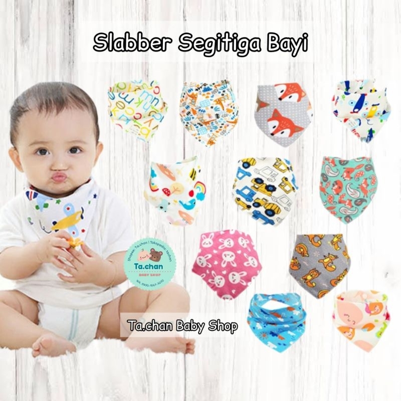 Slabber Segitiga Bayi / celemek makan bayi / Tatakan iler Bayi koboy / slayer bayi / Celemek koboy