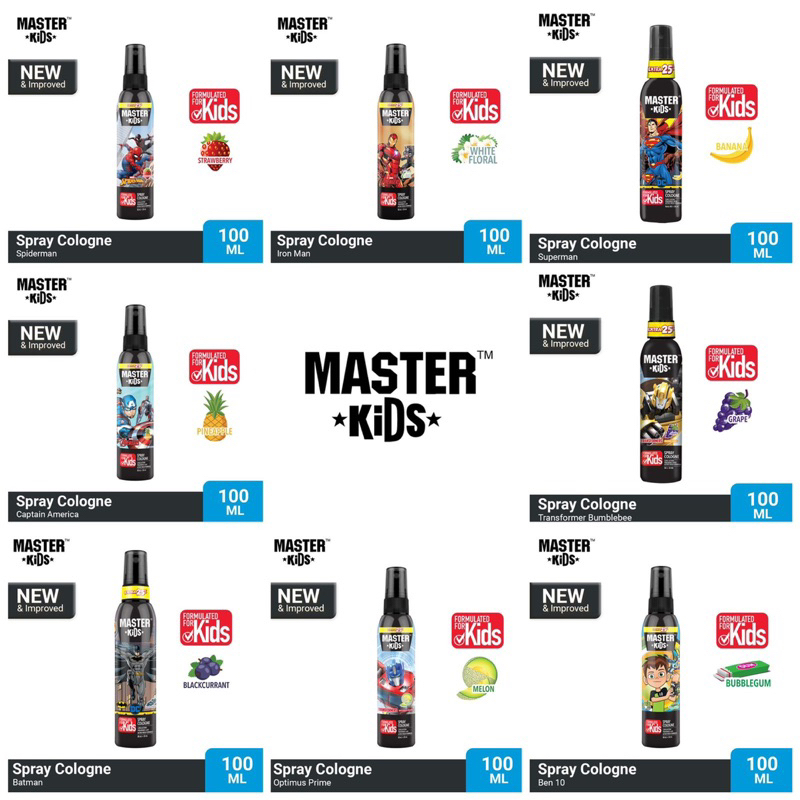 MASTER KIDS Spray Cologne Parfum Superhero anak 100 ml