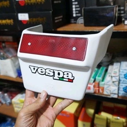 Rear Bumper Belakang Vespa Px Excel Exclusive Model Utah Warna Putih