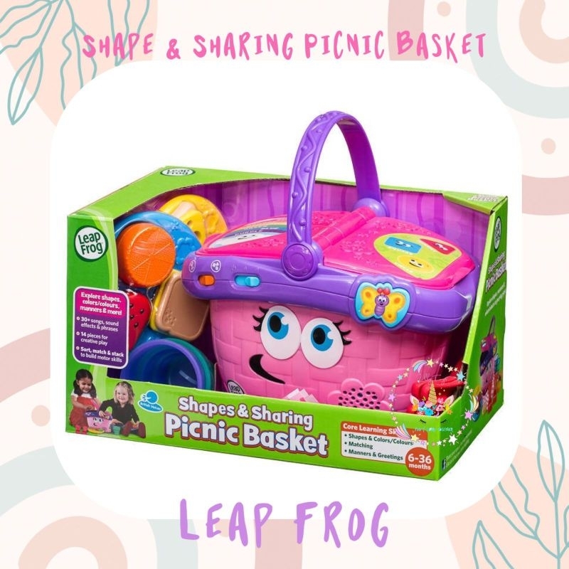 MAINAN EDUKASI ANAK LEAPFROG SHAPE AND SHARING PICNIC BASKET