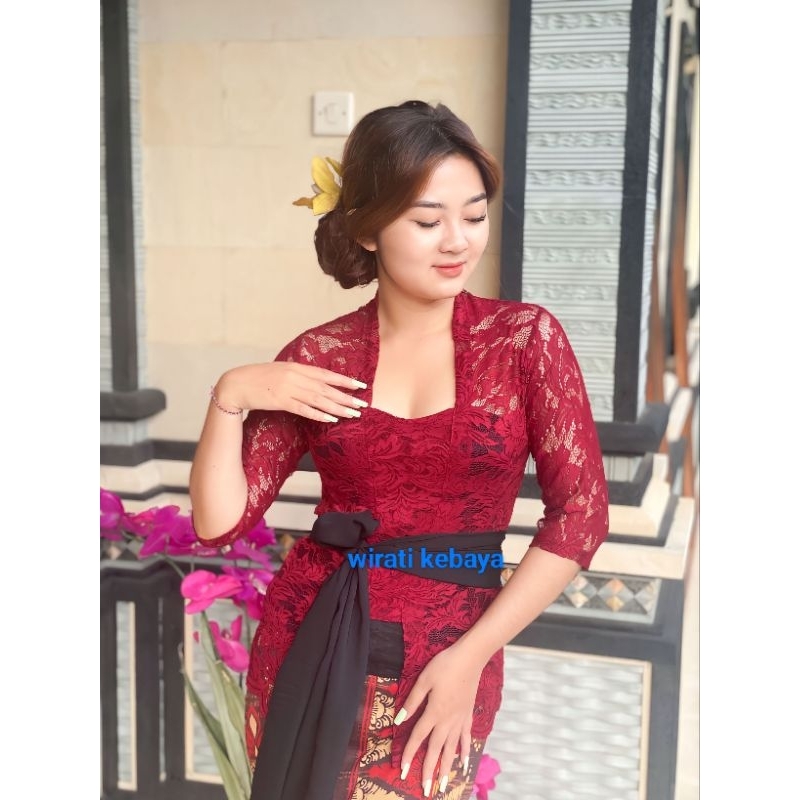 (kebaya saja)kebaya Bali brokat Sofia lengan 3/4/kebaya brokat sofia jumbo lengan 3/4