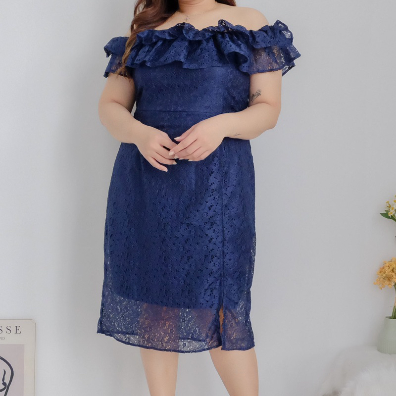 [ LittleBigCloth ] Charlotte Dress / Bigsize Dress Pesta Dress Formal Dress Brokat