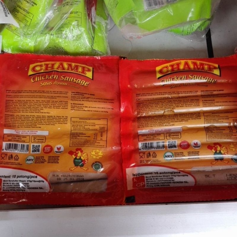 

Sosis Ayam Champ 375gr isi 15 pcs