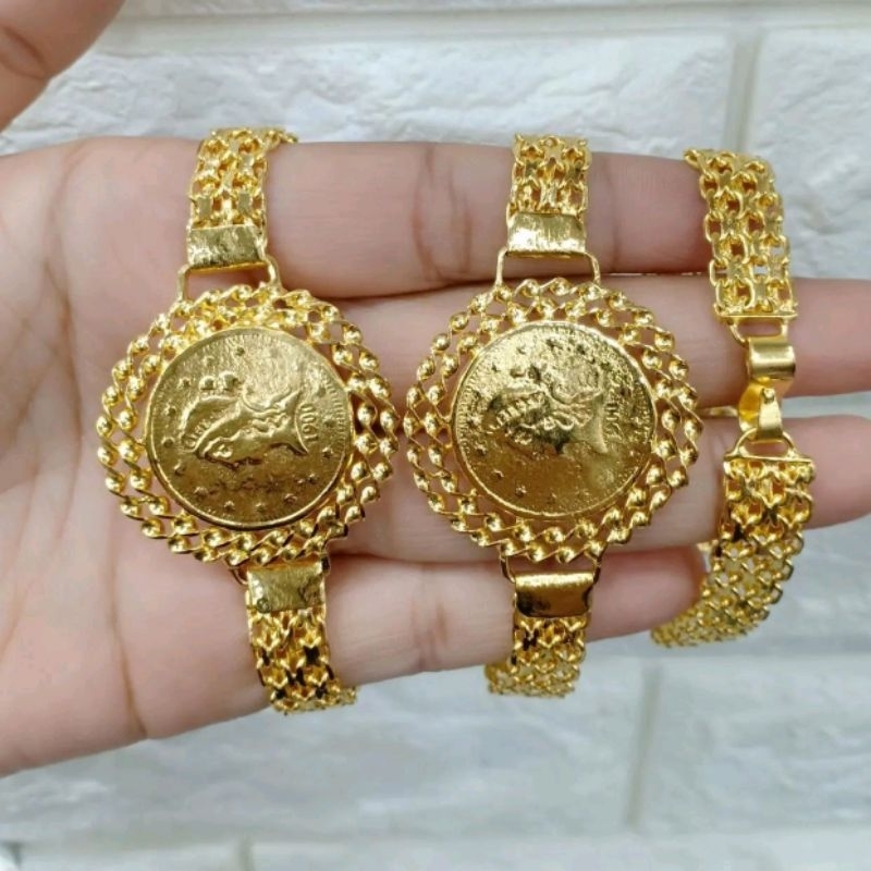 SET GELANG CINCIN KOIN MAS PENANG