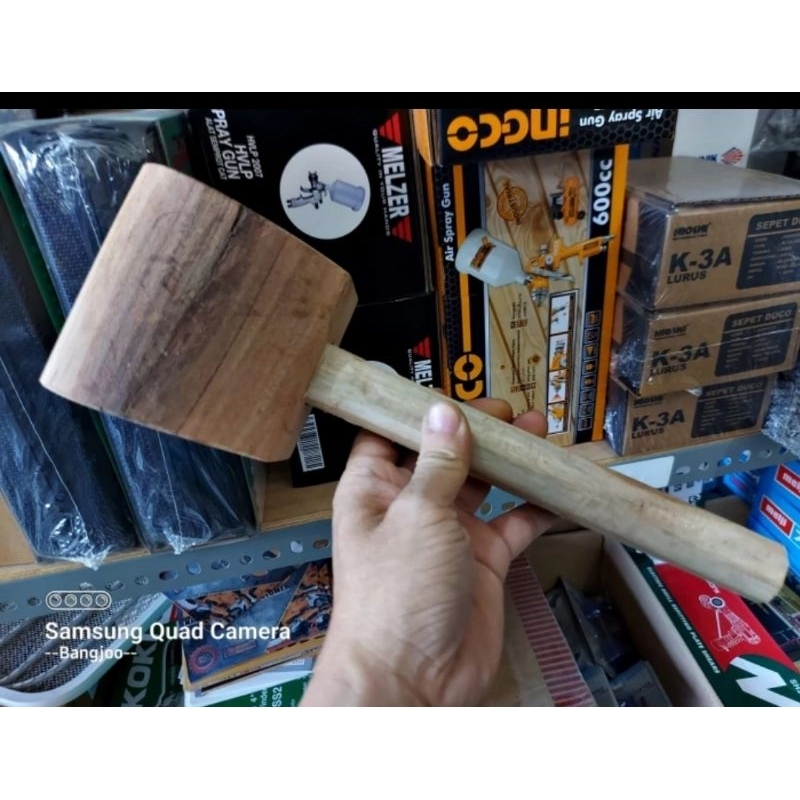 Palu Kayu Pahat Wooden Hammer Genno Ukir Tatah Ukiran Kayu Alur Kuku Bonsai Palu Kayu Sawo