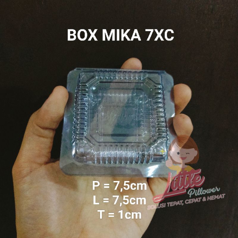 (ISI 100PCS) Box Mika 7XC - Mika Kue Basah - Tray mika Jajanan Pasar