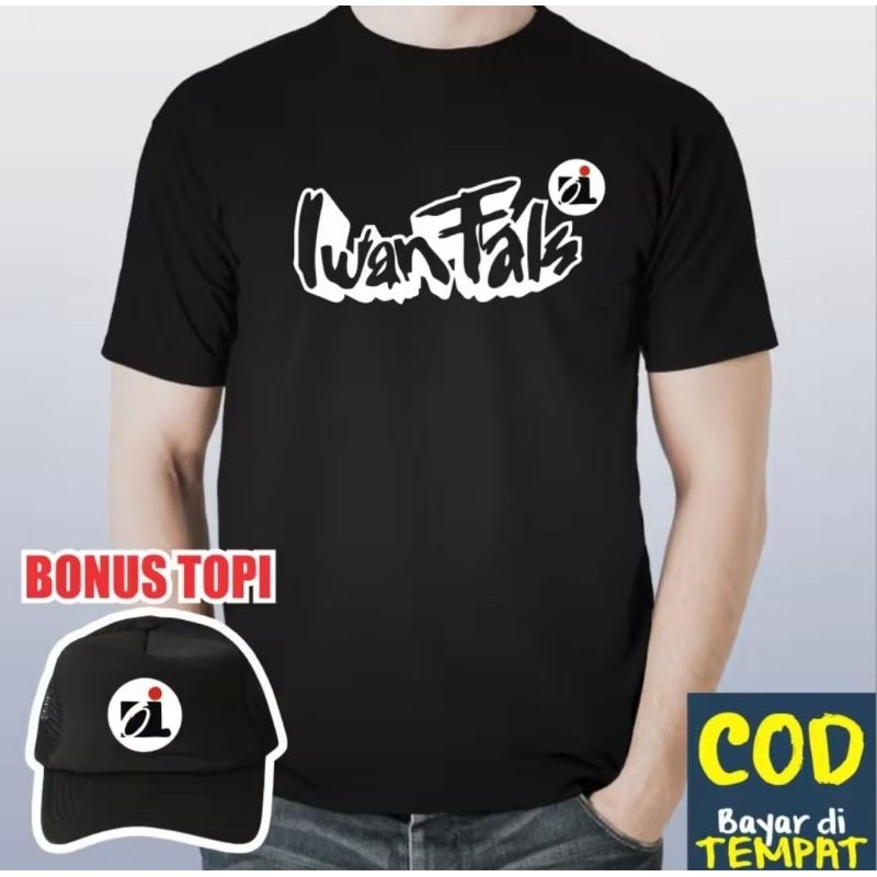 KAOS KATA-KATA IWAN FALS FREE BONUS TOPI // KAOS DISTRO TERBARU