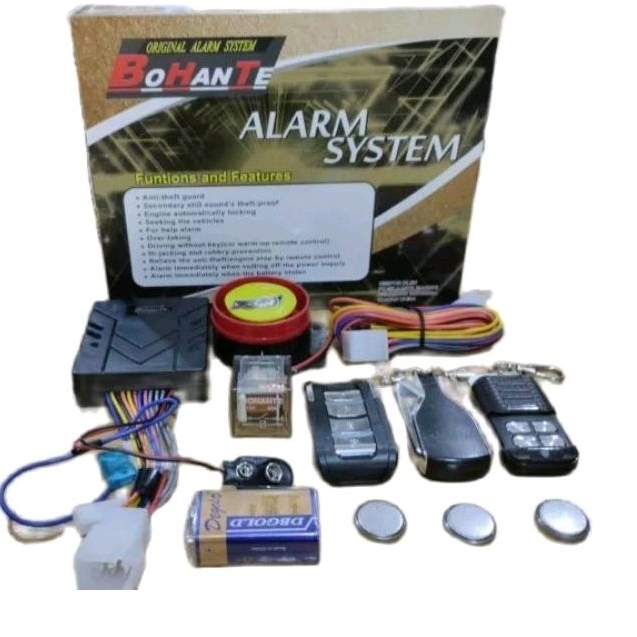 ALARM motor BOHANTE GOLD Komplit Alarm starter 3 remote motor anti maling anti begal injeksi motor