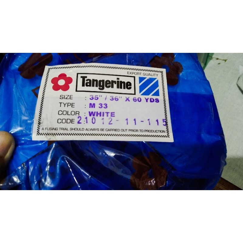 Kain Keras Staplek/interlining M33 Tangerine