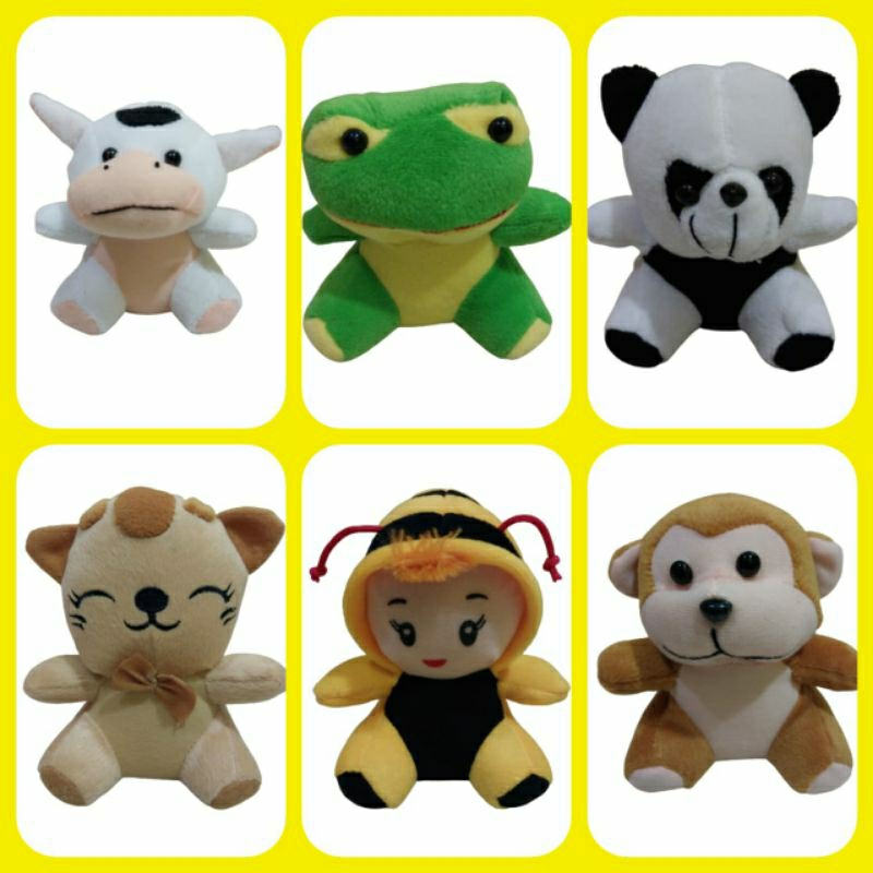 boneka karakter hewan / boneka kecil lucu / boneka capit