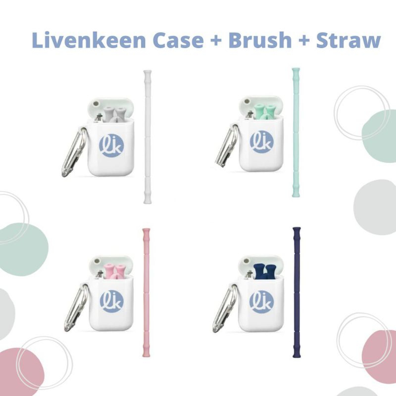 Livenkeen Case + Brush + Straw Silicone 25cm