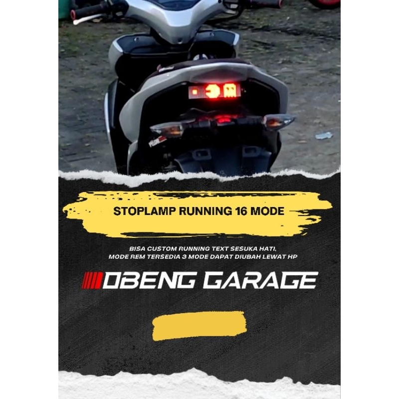 RUNNING LED 16 MODE + + RUNNING TEXT VIRAL TIKTOK VARIO 160 AEROX NEW OLD NMAX VARIO 125 NEW ADV 150