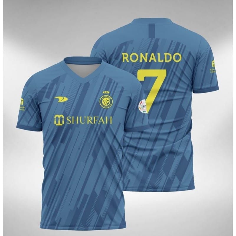 JERSEY AL NASSR FC TERBARU AWAY THIRD LIGA ARAB SAUDI 2022/2023 GRATIS NICKNAME. KAOS BOLA