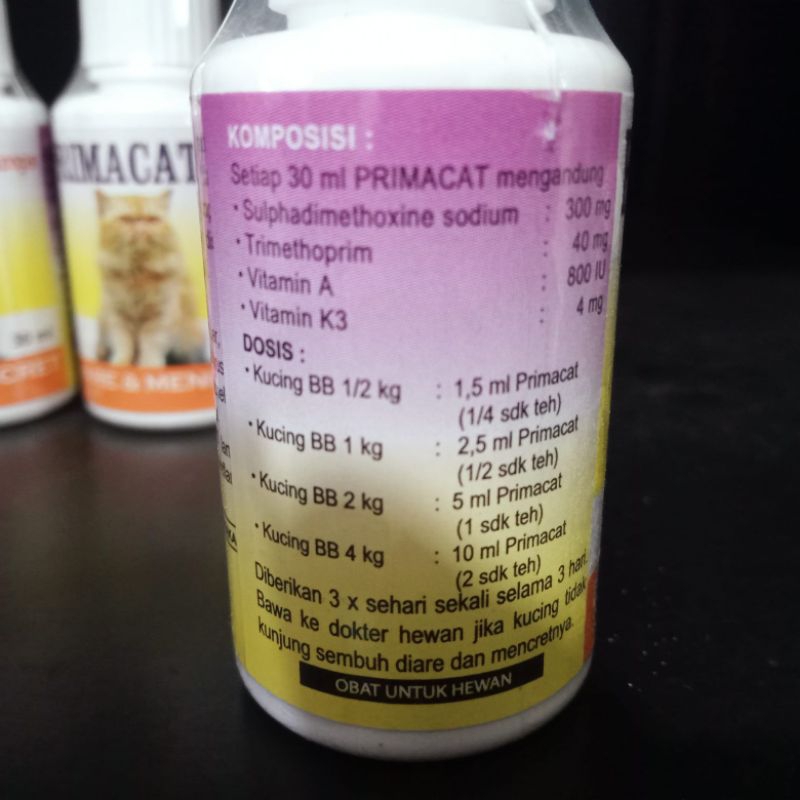 PRIMACAT drop obat diare kucing 30ml - obat tetes diare &amp; mencret