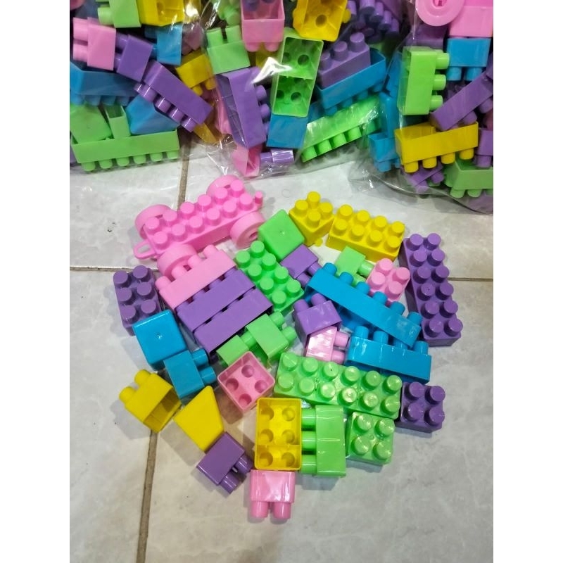 HJ 3838 B mainan anak edukasi balok susun besar isi 30pcs / mainan happy kids bongkar pasang / mainan Puzzle