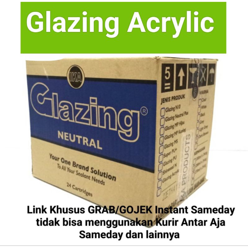 Lem Silikon GLAZING Acrylic Paintable Sealant Bisa Dicat(Link GRAB/GOJEK)