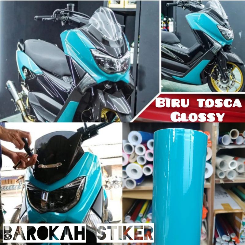 SKOTLET WARNA BIRU TOSCA STIKER MOTOR