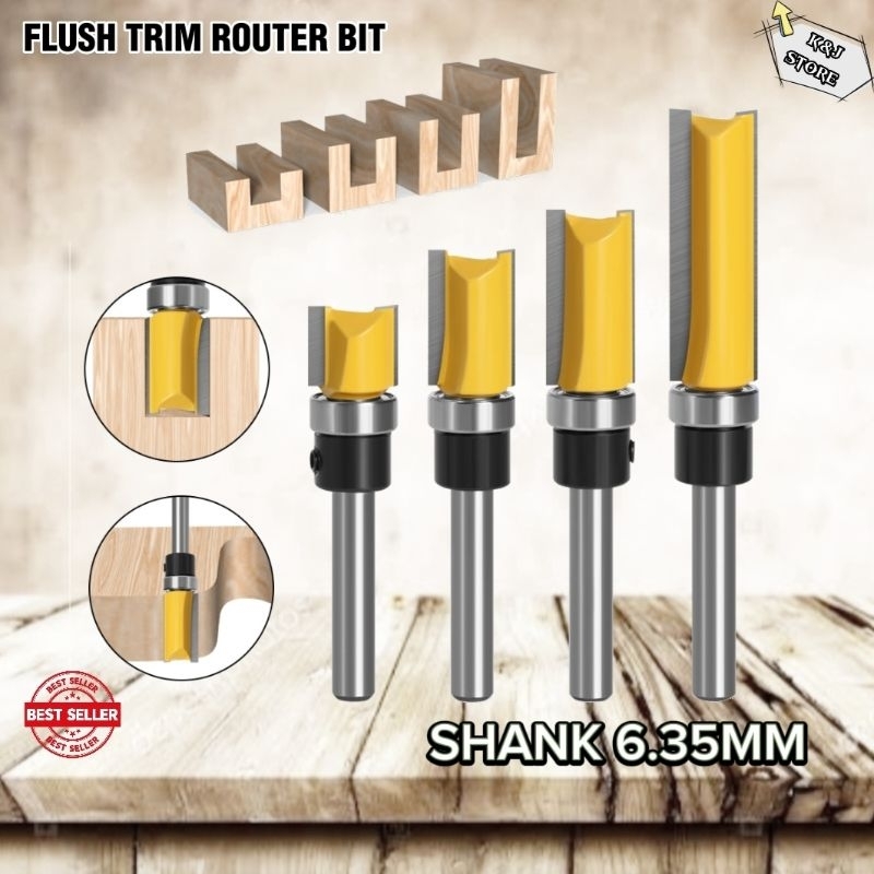 Mata Profil Flush Trimmer Router Bits Single Bearing HPL Edging Trim